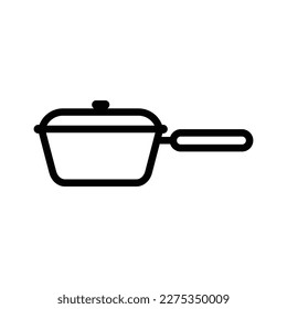 Sauce pan icon vector on trendy design