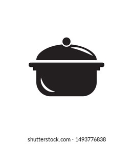 Sauce pan icon vector. Simple design on white background.
