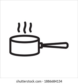 Sauce Pan Icon Vector Template Illustration