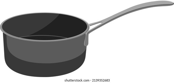 Salsa sartén, ilustración, vector sobre un fondo blanco.