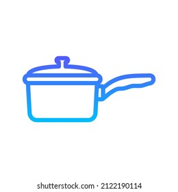 Diseño de iconos de gradiente de línea de sartén