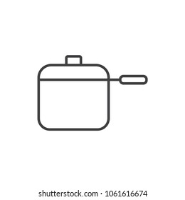 Sauce pan line icon. 