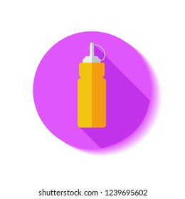 Sauce Plastic Bottle icon in flat style 