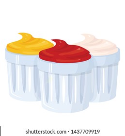 sauce in a portion glass