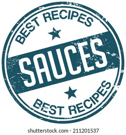Sello de recetas de salsa