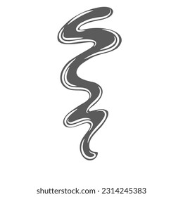 Sauce splash glyph icon vector illustration. Stamp of spilled strip drip for seasoning fast food, stain of paste and spicy gravy, smear of ketchup or BBQ sauce, mustard or mayonnaise for eating