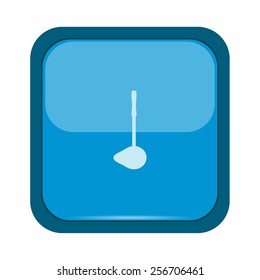 Sauce spoon icon on a blue button