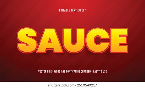 Efecto de texto de salsa, efecto de estilo de texto editable picante