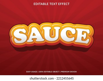 sauce text effect template use for business logo and brand