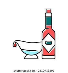sauce tomato color icon vector. sauce tomato sign. isolated symbol illustration