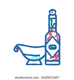 sauce tomato doodle icon sketch vector. sauce tomato sign. isolated symbol illustration