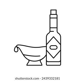 sauce tomato line icon vector. sauce tomato sign. isolated contour symbol black illustration