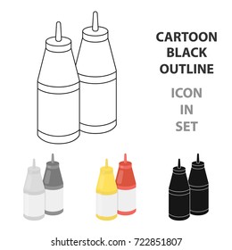 Sauce vector icon in cartoon style for web