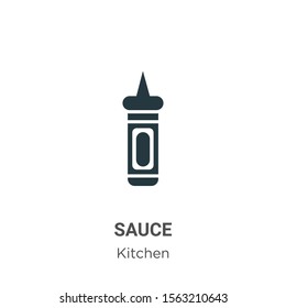 Sauce vector icon on white background. Flat vector sauce icon symbol sign from modern kitchen collection for mobile concept and web apps design.