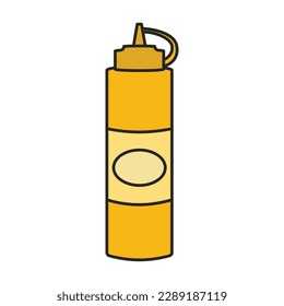 Sauce vector icon.Color vector icon isolated on white background sauce mustard .