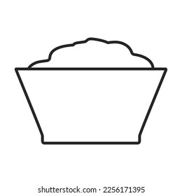 Sauce vector outline icon. Vector illustration seasoning on white background. Isolated outline illustration icon of sauce.