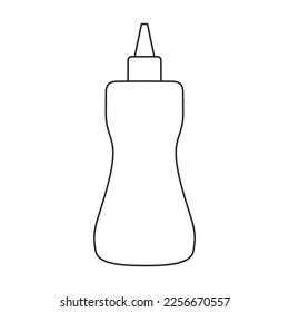 Sauce vector outline icon. Vector illustration seasoning on white background. Isolated outline illustration icon of sauce.