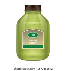 Sauce wasabi vector icon.Realistic vector icon isolated on white background sauce wasabi .
