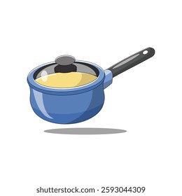 Saucepan Cartoon Vector Illustration – Cute Cooking Pot Clipart
