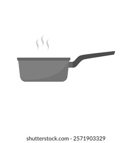 Saucepan Flat Design Vector illustration. Kitchen Utensil Icon