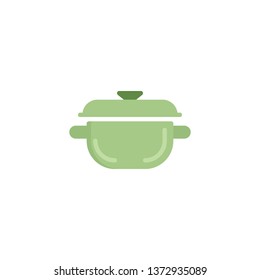 Saucepan flat icon, vector sign, Cooking pot cover colorful pictogram isolated on white. Symbol, logo illustration. Flat style design