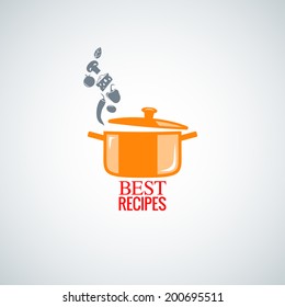 saucepan food menu background