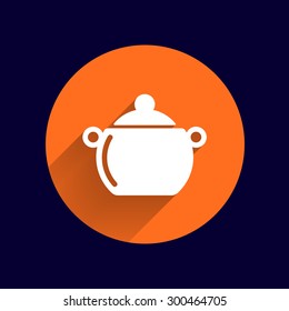 saucepan food menu kitchen soup pot vector design cooking.