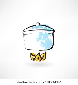 saucepan grunge icon