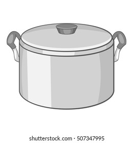 Saucepan icon. Cartoon illustration of saucepan vector icon for web