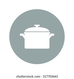 Saucepan icon. Flat design style eps 10