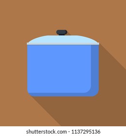 Saucepan icon. Flat illustration of saucepan vector icon for web design