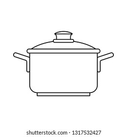 Saucepan icon. isolated on white background