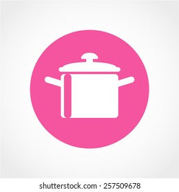 Saucepan Icon Isolated on White Background