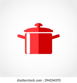 Saucepan Icon Isolated on White Background