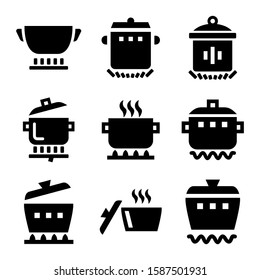 saucepan icon isolated sign symbol vector illustration - Collection of high quality black style vector icons
