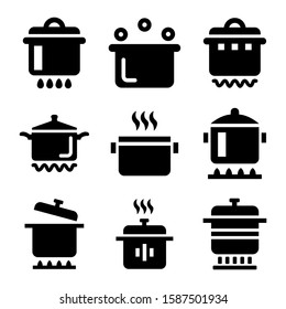 saucepan icon isolated sign symbol vector illustration - Collection of high quality black style vector icons
