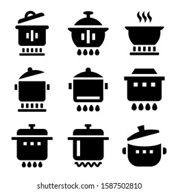 saucepan icon isolated sign symbol vector illustration - Collection of high quality black style vector icons
