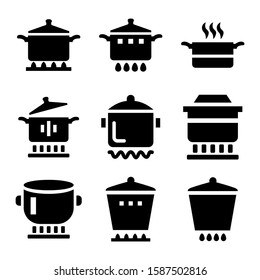 saucepan icon isolated sign symbol vector illustration - Collection of high quality black style vector icons
