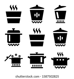 saucepan icon isolated sign symbol vector illustration - Collection of high quality black style vector icons
