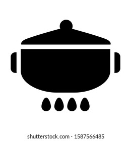 saucepan icon isolated sign symbol vector illustration - high quality black style vector icons