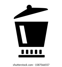 saucepan icon isolated sign symbol vector illustration - high quality black style vector icons