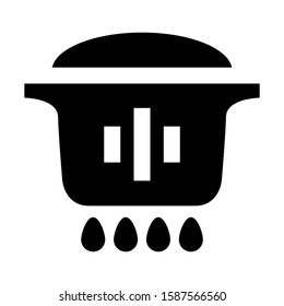 saucepan icon isolated sign symbol vector illustration - high quality black style vector icons