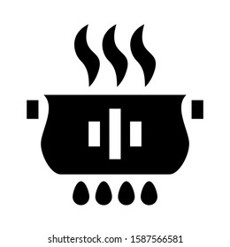 saucepan icon isolated sign symbol vector illustration - high quality black style vector icons