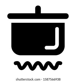 saucepan icon isolated sign symbol vector illustration - high quality black style vector icons