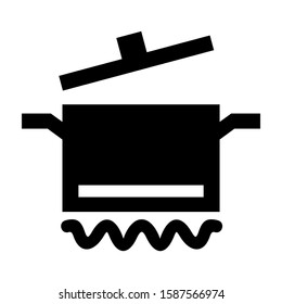 saucepan icon isolated sign symbol vector illustration - high quality black style vector icons