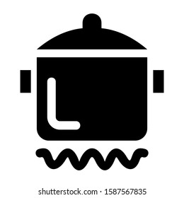 saucepan icon isolated sign symbol vector illustration - high quality black style vector icons