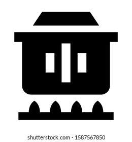 saucepan icon isolated sign symbol vector illustration - high quality black style vector icons