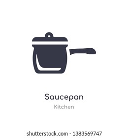 saucepan icon. isolated saucepan icon vector illustration from kitchen collection. editable sing symbol can be use for web site and mobile app