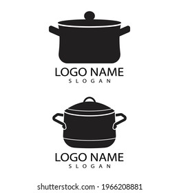 Saucepan Icon Logo Vector template and Symbol