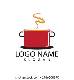 Saucepan Icon Logo Vector template and Symbol